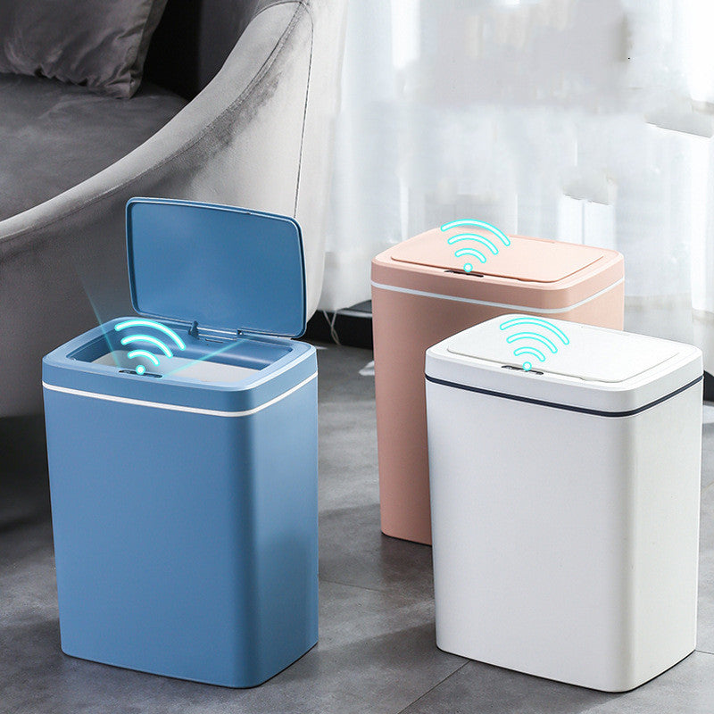A New Generation Of Smart Induction Household Kick Mute Lid Trash Can Pi-Mart