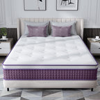 Full Mattress, 12 Inch Hybrid Full Mattress, Full Size Mattress In A Box, Plush Foam Mattress With Individually Pocketed Coils, Motion Isolation For Pressure Relief, Medium Soft Pi-Mart