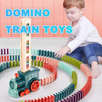 Domino Train Toys Baby Toys Car Puzzle Automatic Release Licensing Electric Building Blocks Train Toy Pi-Mart