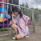 Summer Embroidery Piggy T-Shirt for College Girls