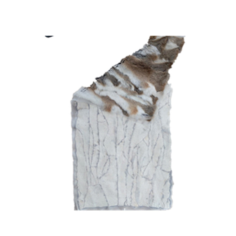 Rabbit Winter Fur Blankets Rabbit Fur Patchwork Mattress Clothing Furniture Bed Blankets Pi-Mart