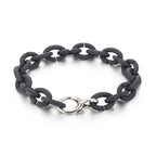 Basic Style Graphite Silver Bracelet Pi-Mart