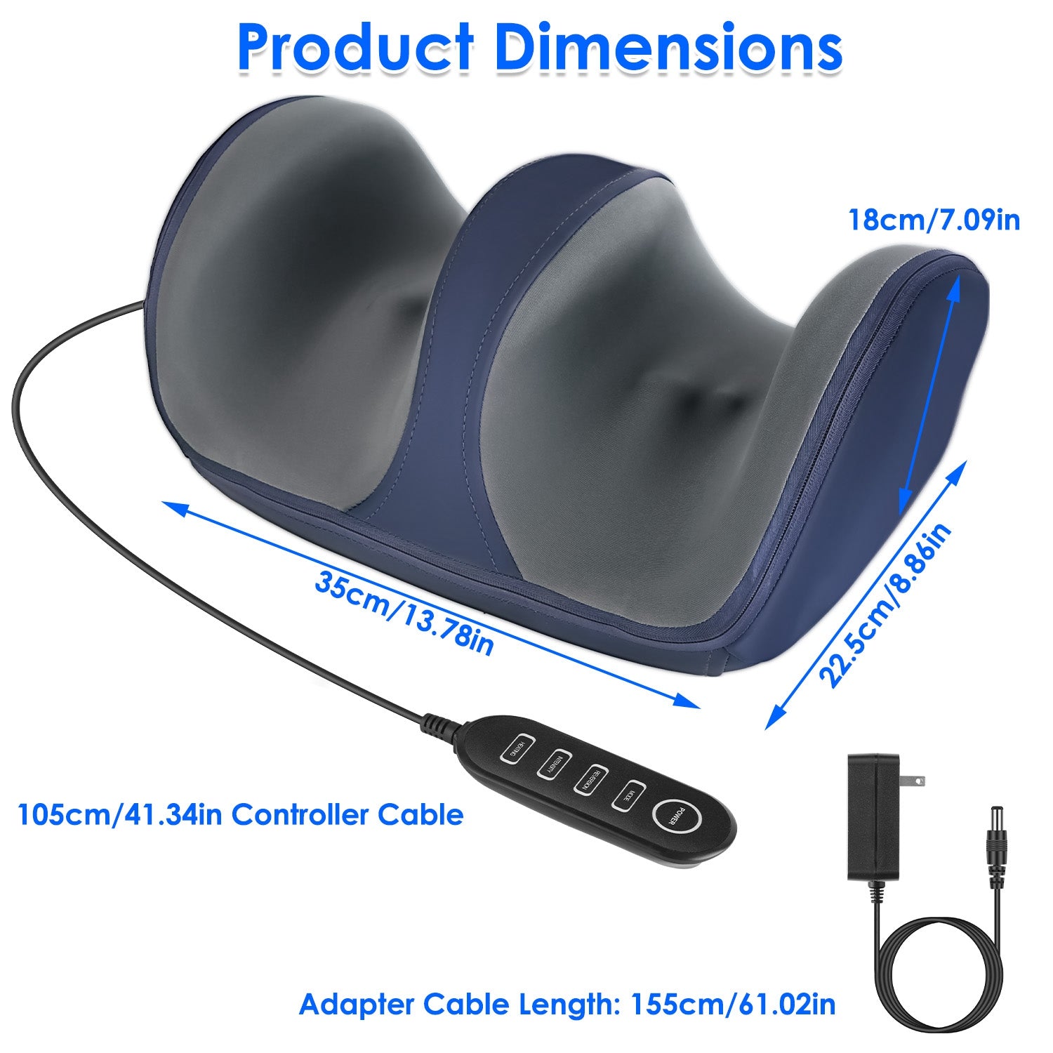 1Pc Shiatsu Foot Massager With Heat Foot Calf Thigh Arm Massager Machine With 3 Modes 3 Intensity Levels Gifts For Mom Dad Lover Lootquake LLC