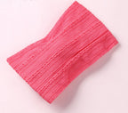 Modern Braid Nylon Bow Knot Solid Wide Nylon Headbands Turban Baby Girls Head Wrap For Girls