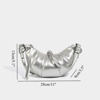 Small crossbody croissant bag, spring and summer girls casual simple solid color crossbody bag, daily commuting small shoulder bag - SJB-DIAMOND ELITES
