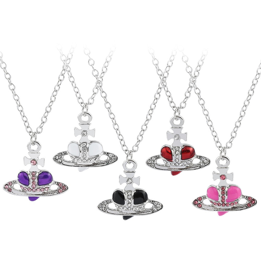 Saturn Stud Earrings and Necklace Pi-Mart