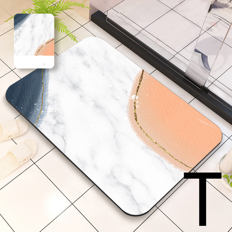 Diatom Mud Bathroom Door Non-slip Absorbent Floor Mat Pi-Mart