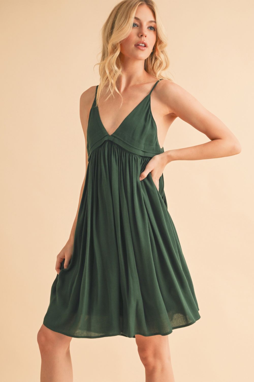 New Summer Ruched Plunge Mini Cami Dress For Women – Chic, Romantic, Flattering & Alluring for Night Outs Stevvex