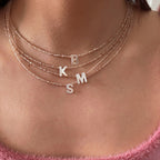 Women's Simple Shell Letter Collar Necklace Pi-Mart