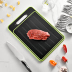 Double-side Cutting Board With Defrosting Function Chopping Board Kitchen Grinding Cutting Board With Knife Sharpener Pi-Mart