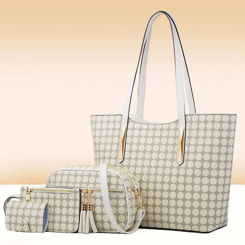 Fashion Polka Dot Four-piece Mother-in-law Bag With Tassel Crossbody Pi-Mart