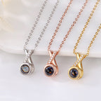 Men's And Women's Fashion Minimalist Clavicle Chain Projection Stone Pi-Mart