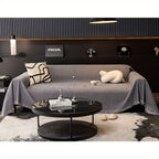 1pc Luxurious Waterproof Sofa Cover with Tassels - Durable, Washable, and Universal Furniture Protector for Living Room Home Decor - Stylish Couch Slipcover and Throw Blanket Alternative