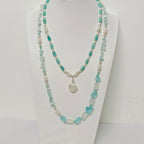 Handmade Premium Crystal Necklace |  Artisan Woven Jewelry with Alloy Accents  | Elegant Sparkling Statement Necklace for Women (MAC344)