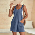 Women's Casual Fashion Solid Color Camisole Jumpsuit Pi-Mart