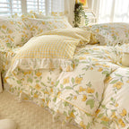 Bed Skirt Model Cotton Bedding Four-piece Set Sheet Quilt Cover Pi-Mart
