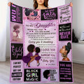 1pc To My Daughter Letter Blanket I Will Always Be There To Support You Love Mom, Women's Blanket Birthday Gift Winter Warm Blanket For Daughter Lootquake LLC