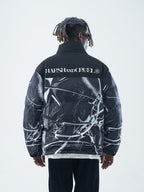 Custom TPU Drop Glue Label Stand-up Collar Warm And Thick Cotton Jacket