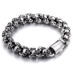 Men's Skull Ghost Head Vintage Stainless Steel Bracelet Pi-Mart