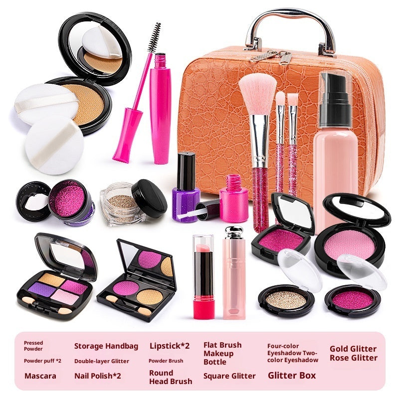 Cosmetics Toys Children Girl Lipstick Nail Polish Props Makeup Kit Set