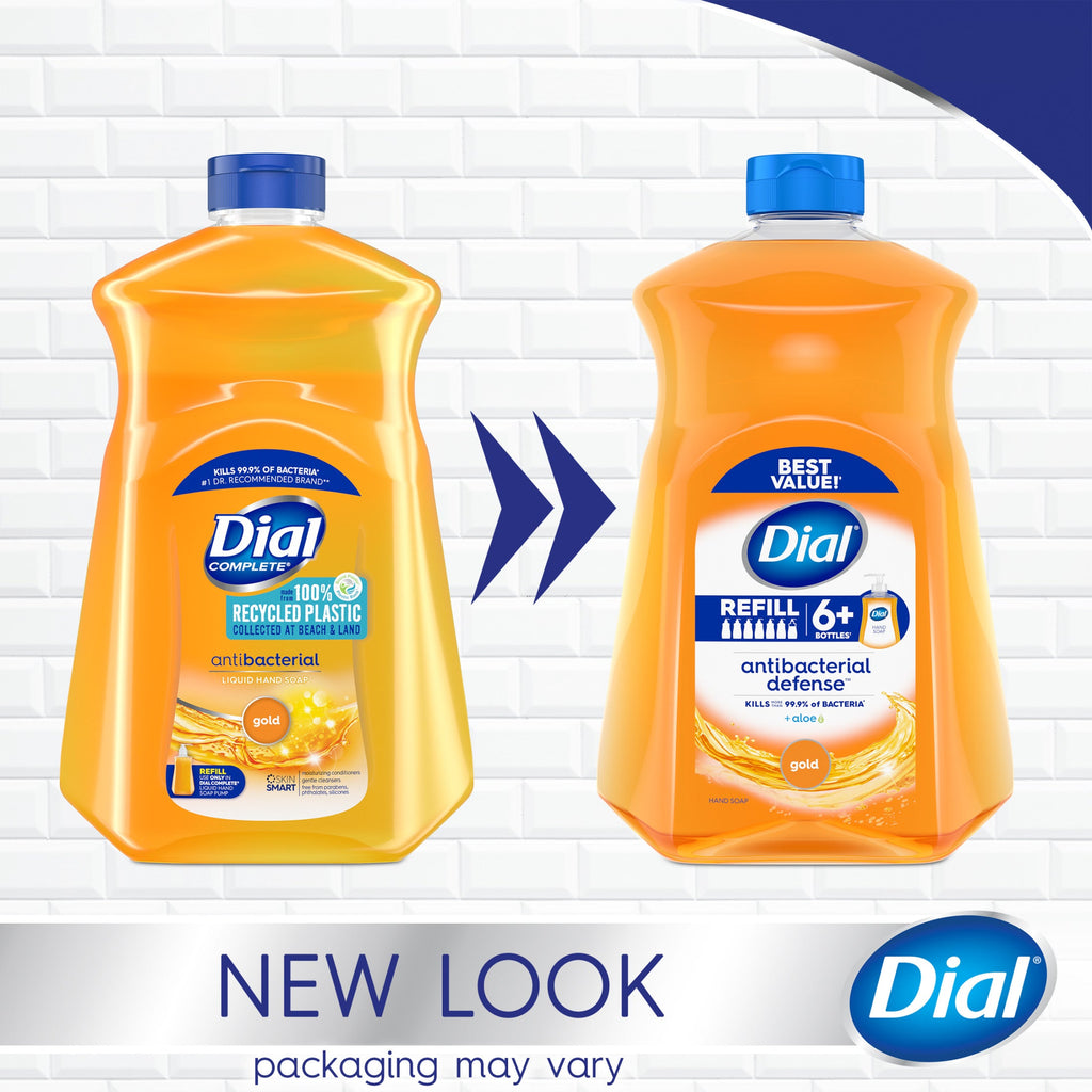 Dial Antibacterial Liquid Hand Soap Refill, Gold, 52 fl oz
