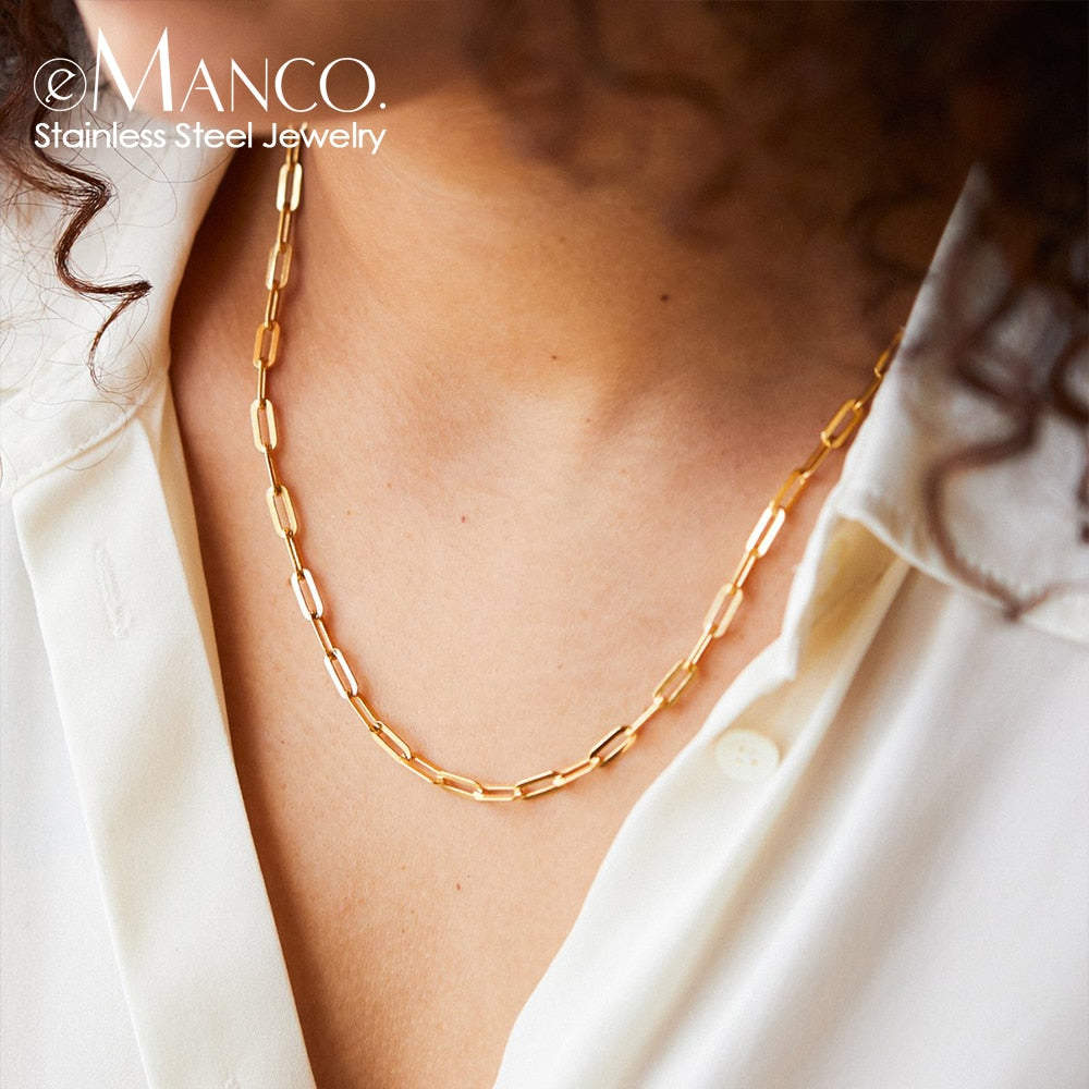 Paperclip Stainless Steel Necklace Pi-Mart
