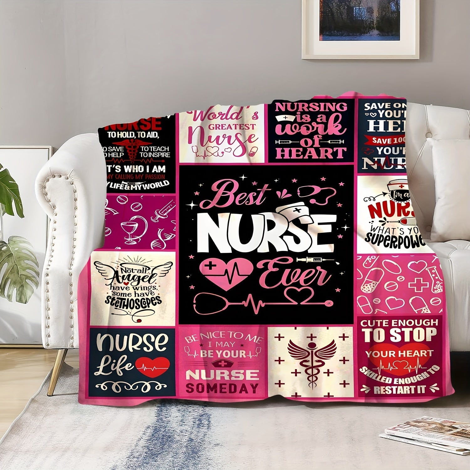 Soft Flannel 1pc Blanket - Gifts For Nurses, Sofa, Bed, Or Outdoor Use Lootquake LLC