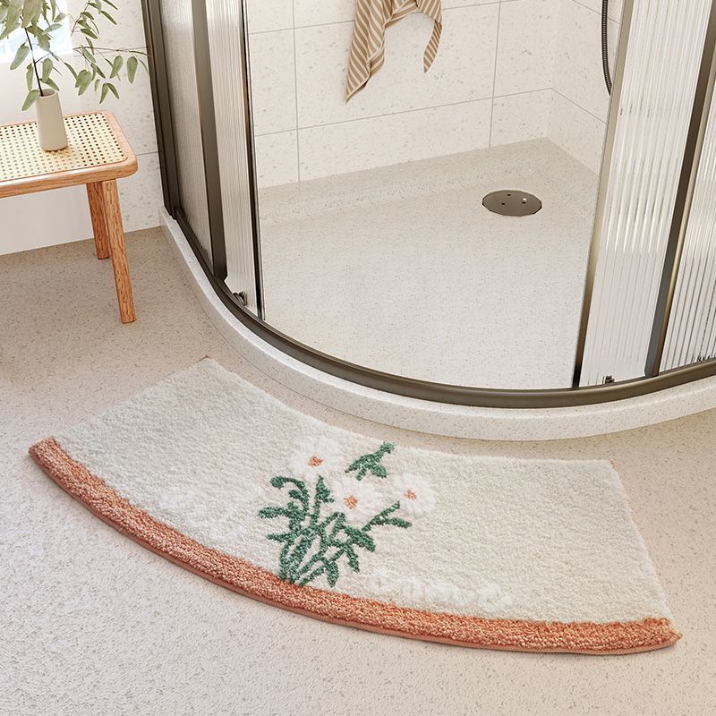 Absorbent Floor Mat Fan-shaped Carpet Shower Room Door Mat Bathroom Non-slip Pi-Mart