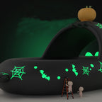 Halloween And Christmas Shoes Ins Luminous Shark Slippers Couple Men Women House Shoes Non-slip Bathroom Slippers Home Pi-Mart