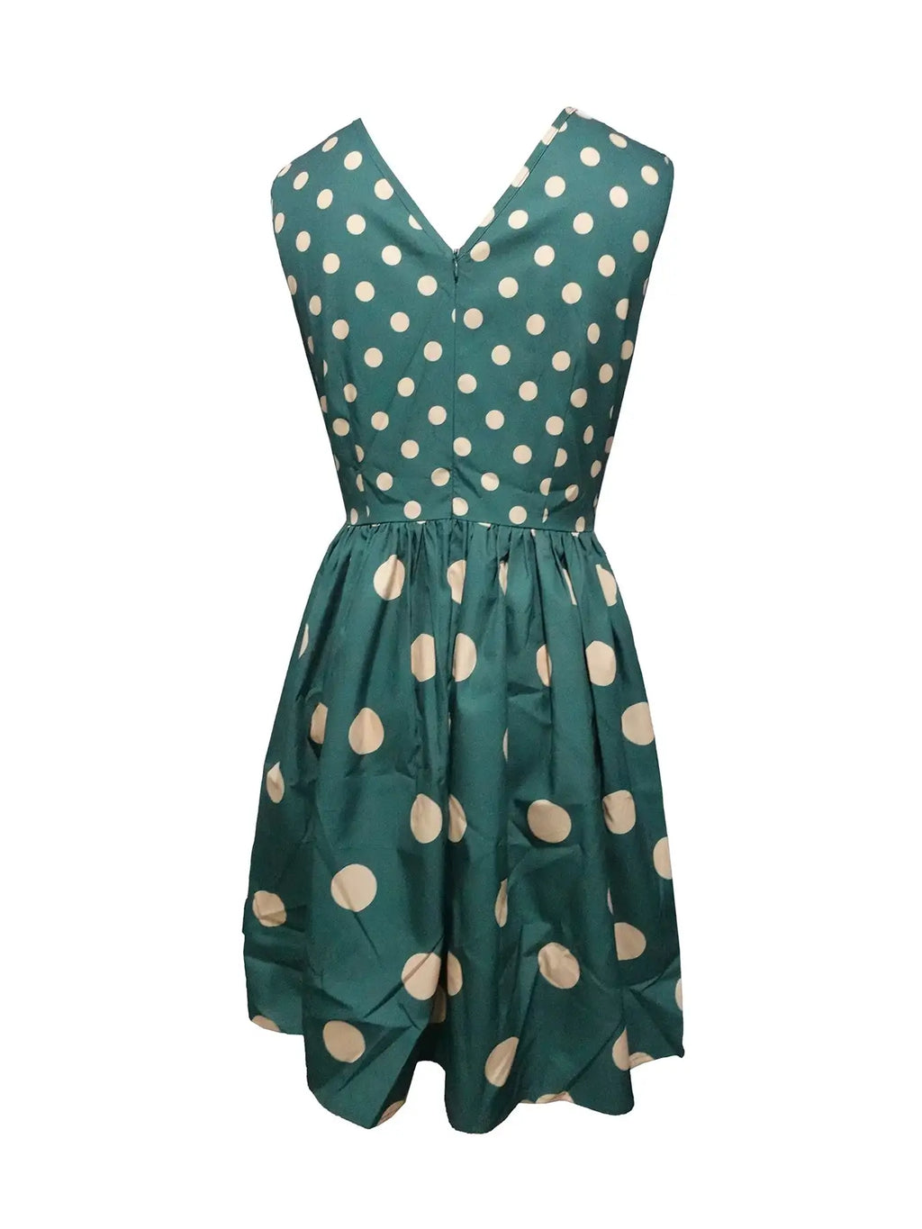 Ladies' V-neck Polka Dot Printed Fashionable Dress - SJB-DIAMOND ELITES
