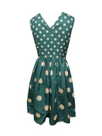 Ladies' V-neck Polka Dot Printed Fashionable Dress - SJB-DIAMOND ELITES