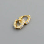 Circle-shaped Diamond Colorful Crystals Opal Zircon S925 Sterling Silver Earrings Lootquake LLC