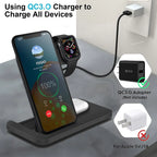 3in1 Wireless Fast Charger Dock Station Pi-Mart