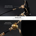 BARCUR Sunglasses Trendy Butterfly Design Fashion Women Sunglasses Polarized Lens Ladies Sun Glasses UV400 Protection for Hot Summer Days Stevvex