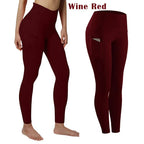 High Waist Elastic Workout Leggings Tummy Control THRIXINE