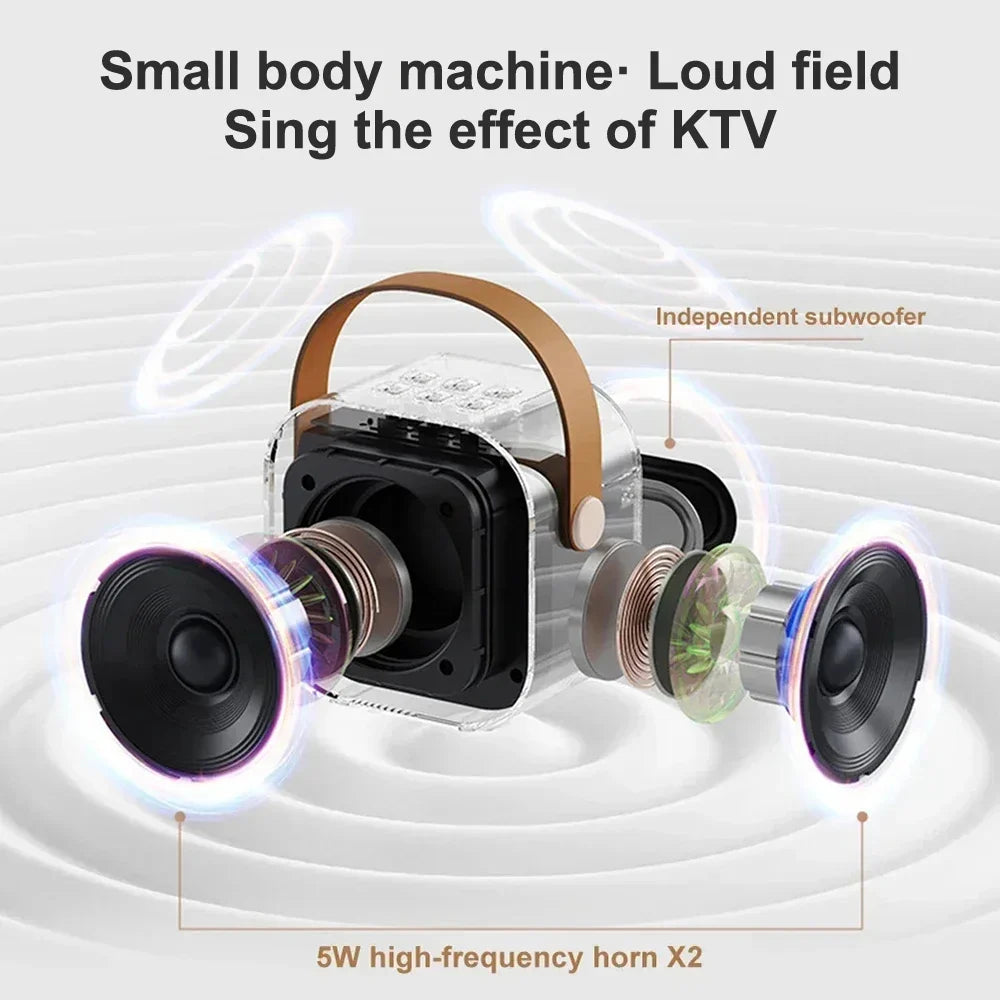 Professional Singing Bluetooth $peaker ColumnSpeaker High-end Ktv Karaoke Microphone Bluetooth Audio Wireless Mic Lootquake LLC