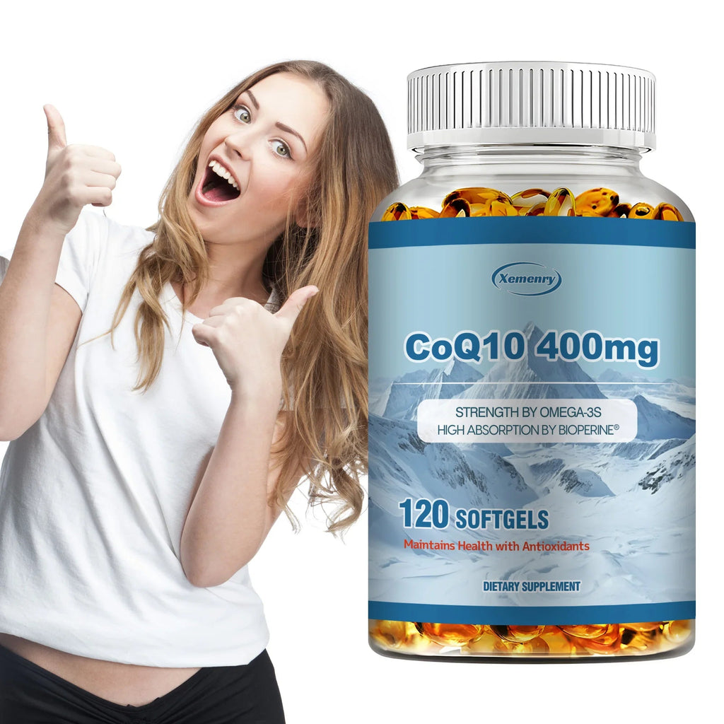CoQ10 400mg - Supports Energy Production, Heart, Cardiovascular Health, Promotes Blood Circulation, Antioxidant - 120 Capsules Lootquake LLC