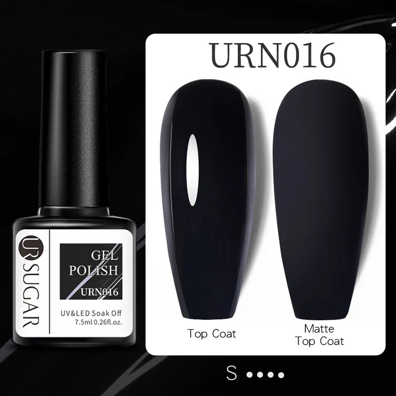 URSUGAR 7.5ml Solid Color Gel Polsih Classic Matte Glossy DIY Nail Art Trendy Reflective Glitter Nail Gel UV LED Soak Off Lootquake LLC