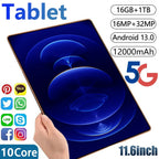 2024 Tablet Android 12000 mAh Global Version 16GB Ram 1TB Rom New Network 11.6 inch 10 Core Android 13.0 Wifi Tablet Lootquake LLC