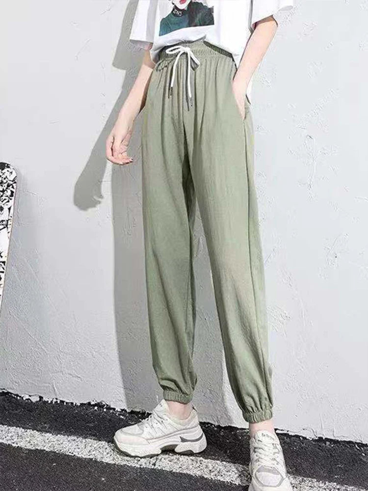 Cozy Luxe Harem Sweatpants with Drawstring THRIXINE
