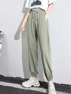Cozy Luxe Harem Sweatpants with Drawstring THRIXINE