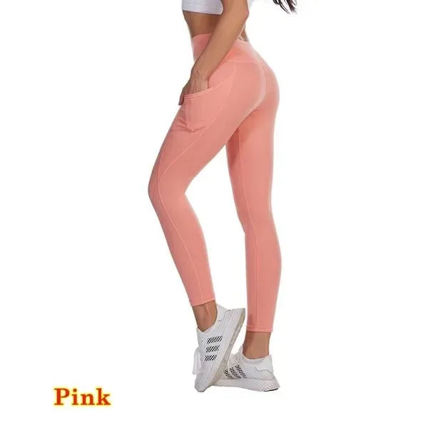 High Waist Elastic Workout Leggings Tummy Control THRIXINE