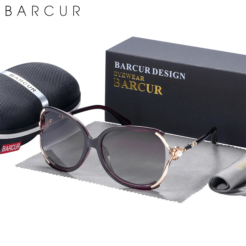 BARCUR Sunglasses Trendy Butterfly Design Fashion Women Sunglasses Polarized Lens Ladies Sun Glasses UV400 Protection for Hot Summer Days Stevvex