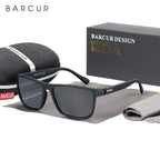 BARCUR Sports Polarized Sunglasses for Men Lightweight TR90 Square Fishing & Travel Eyewear UV400 Protection Men Accessory Stevvex