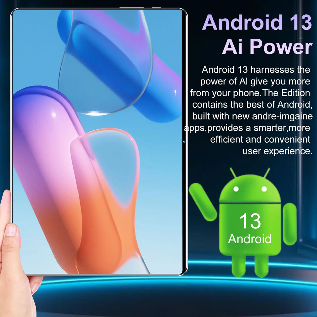 2025 5G New 10.36Inch Tablet Android 16GB RAM 1TB ROM Android 13.0 12000mAh Battery 16MP 32MP 10 Core Dual Sim Network Bluetooth Lootquake LLC
