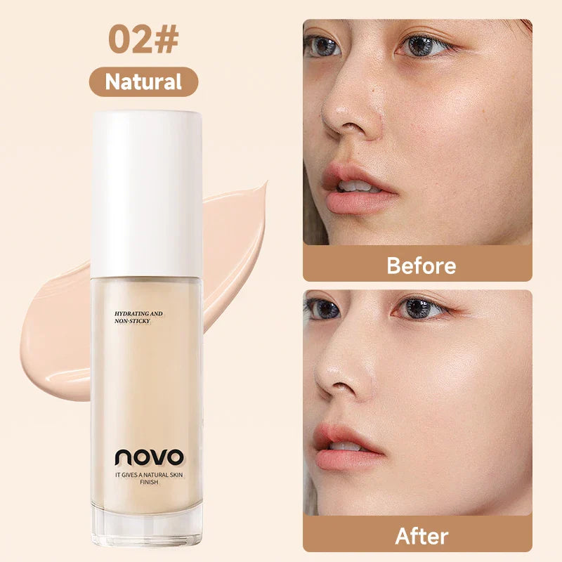 Hyaluronate Liquid Foundation,Long-Lasting Concealer Bb Cream,Vitamin E Nourishing,Water-Resistan,Buildabl,Improves Uneven Skin Lootquake LLC