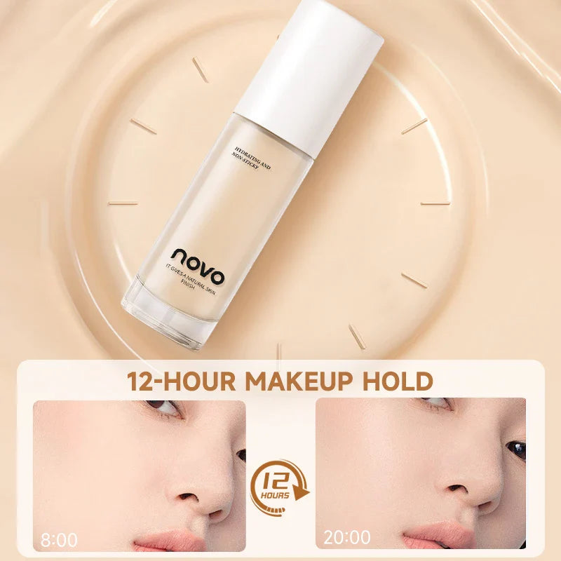 Hyaluronate Liquid Foundation,Long-Lasting Concealer Bb Cream,Vitamin E Nourishing,Water-Resistan,Buildabl,Improves Uneven Skin Lootquake LLC