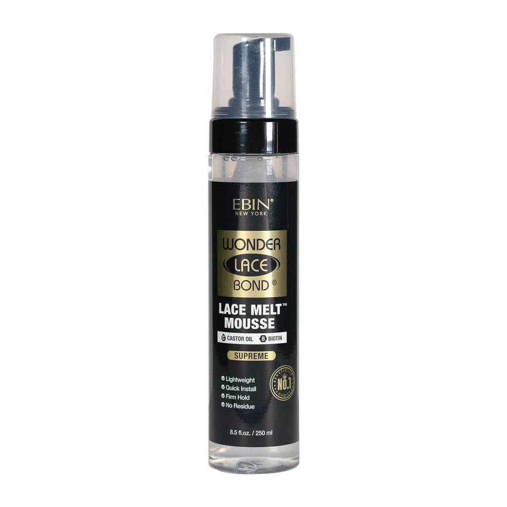Ebin New York Wonder Lace Bond Lace Melt Mousse Supreme 8.5oz/ 250ml - Maximum Hold, Ideal for Seamless Lace Melts Lootquake LLC