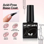 Morovan Gel Base Top Coat-Soak Off Gel Nail Polish ideal for beginners offers long-lasting UV glossy shine Perfect for home use Lootquake LLC