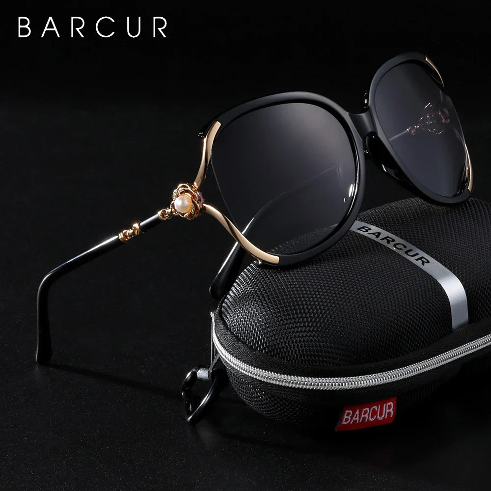 BARCUR Sunglasses Trendy Butterfly Design Fashion Women Sunglasses Polarized Lens Ladies Sun Glasses UV400 Protection for Hot Summer Days Stevvex